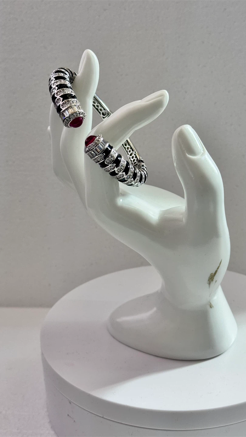 Black & Silver diamentle crystal Bracelet - photo 4