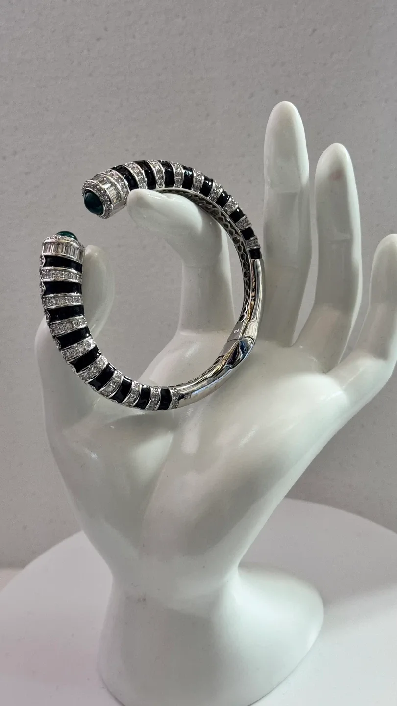 Black & Silver diamentle crystal Bracelet