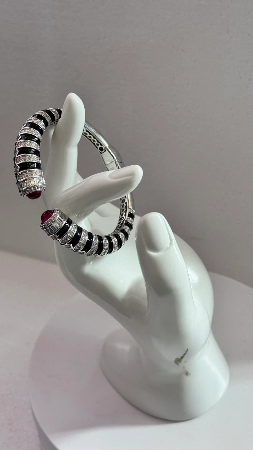 Black & Silver diamentle crystal Bracelet - photo 5