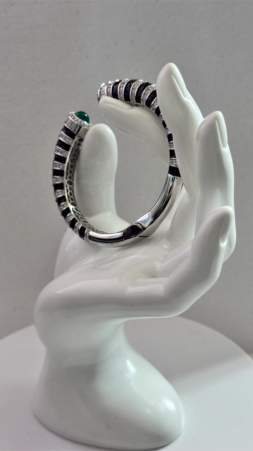 Black & Silver diamentle crystal Bracelet - photo 3