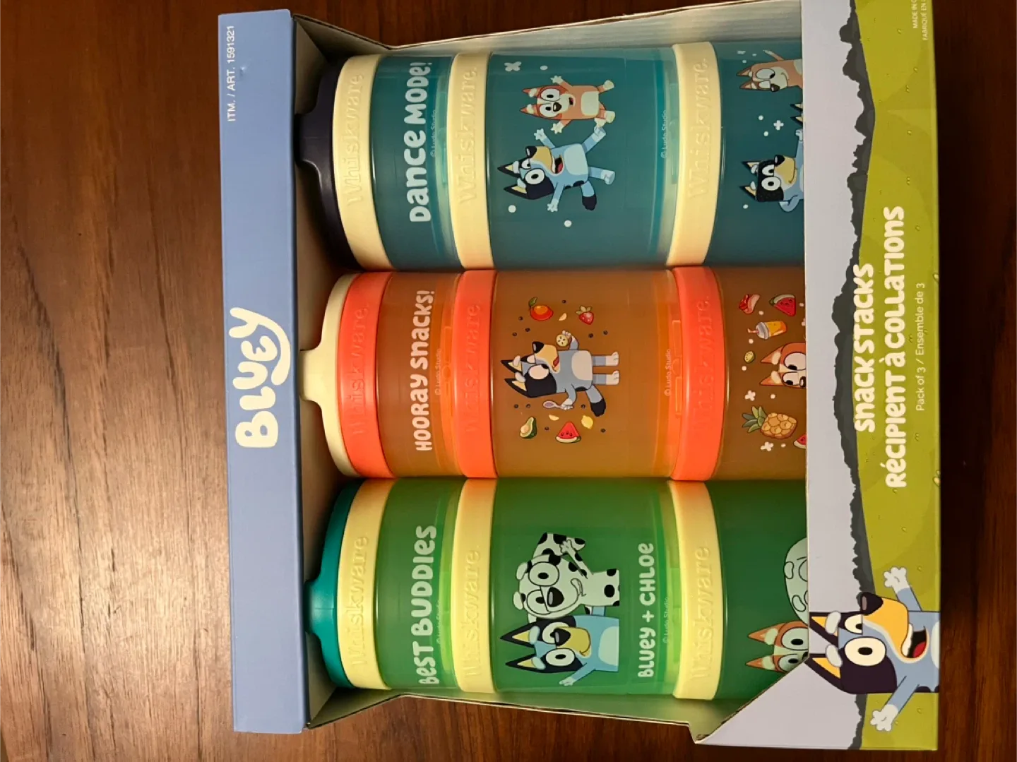 Bluey Snack Stacks - 3 Pack - New in Box!