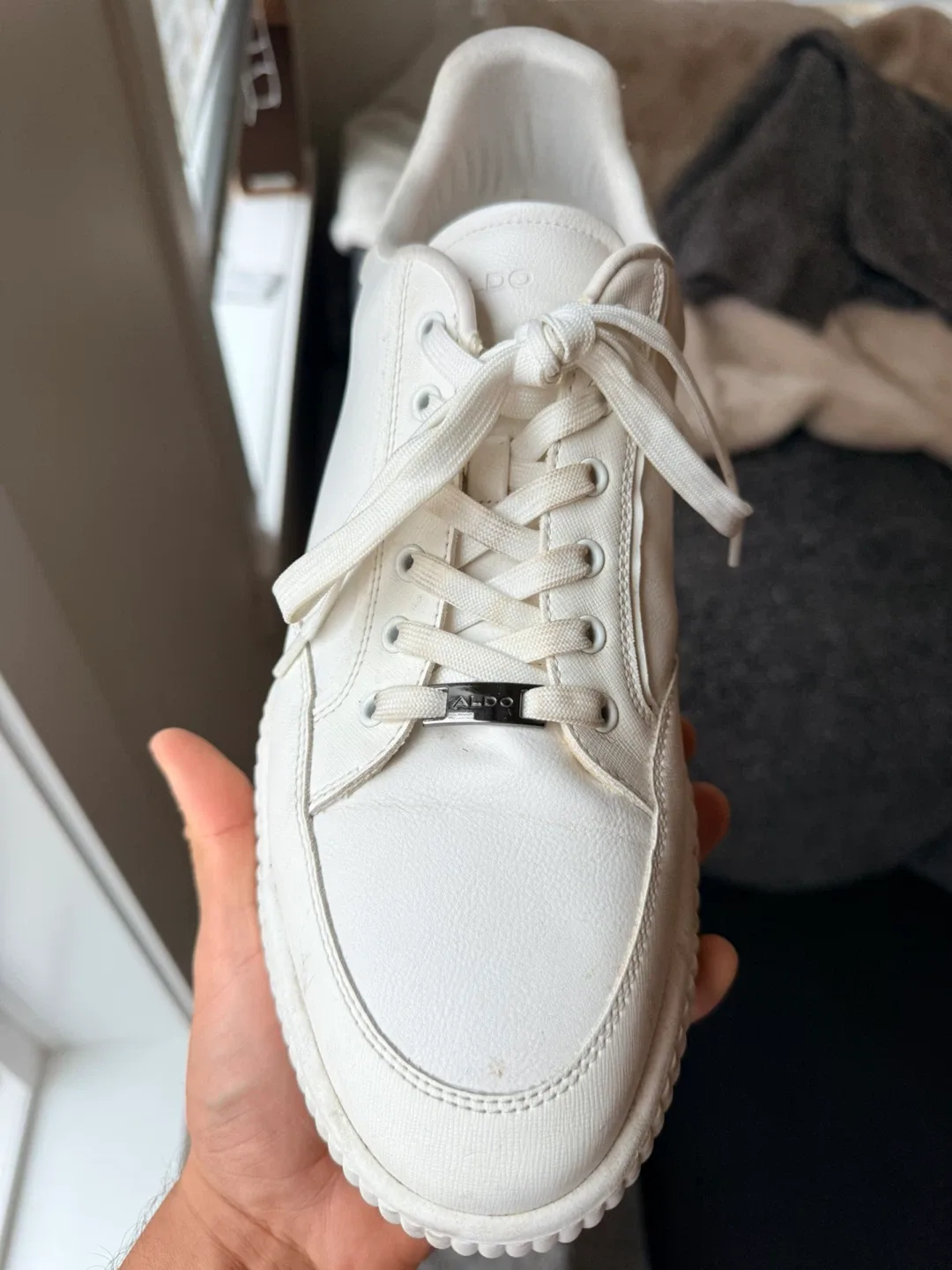 ALDO White Sneakers - Size 12 image indicator(2)