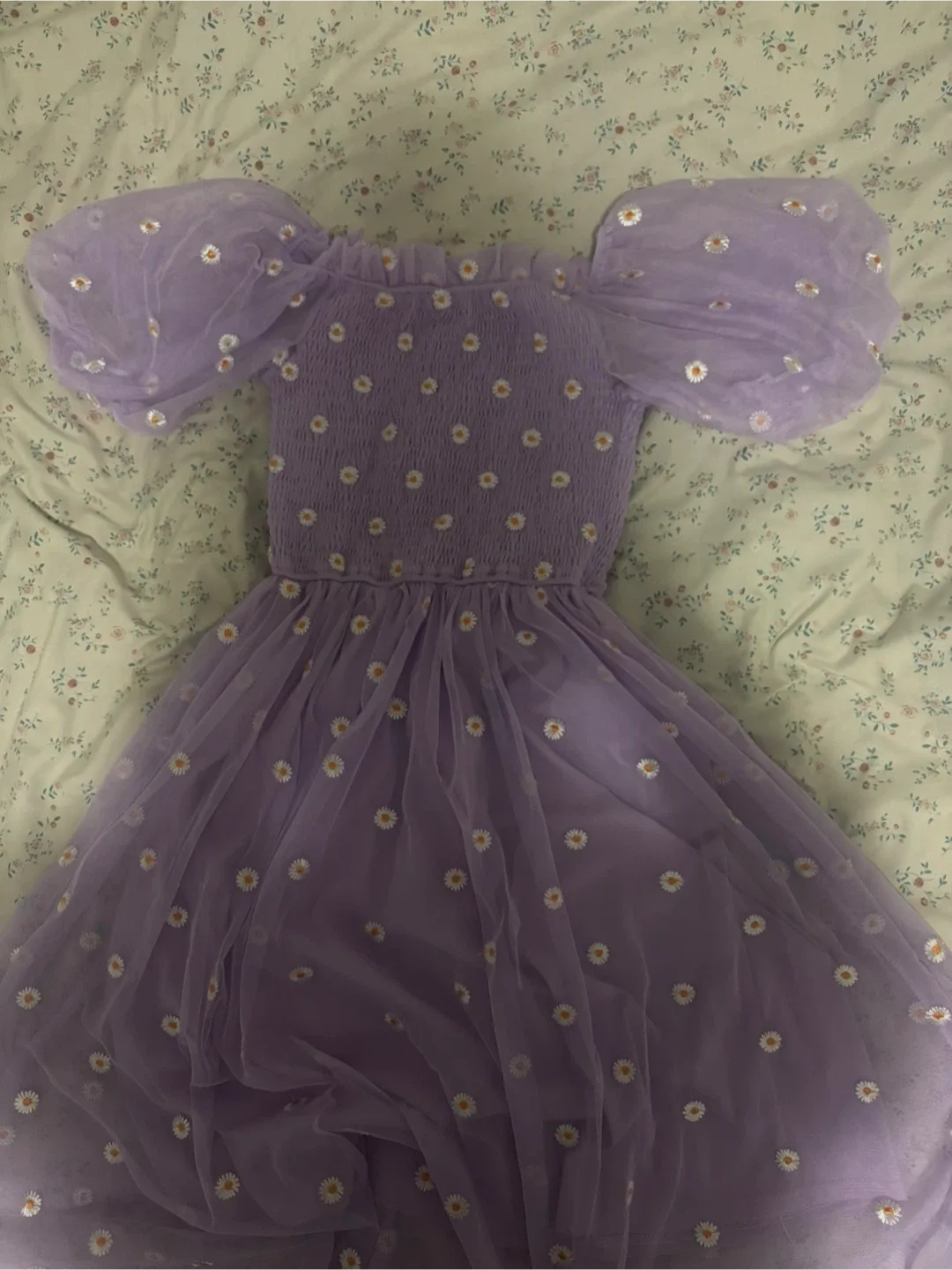 Purple Daisy Tulle Dress