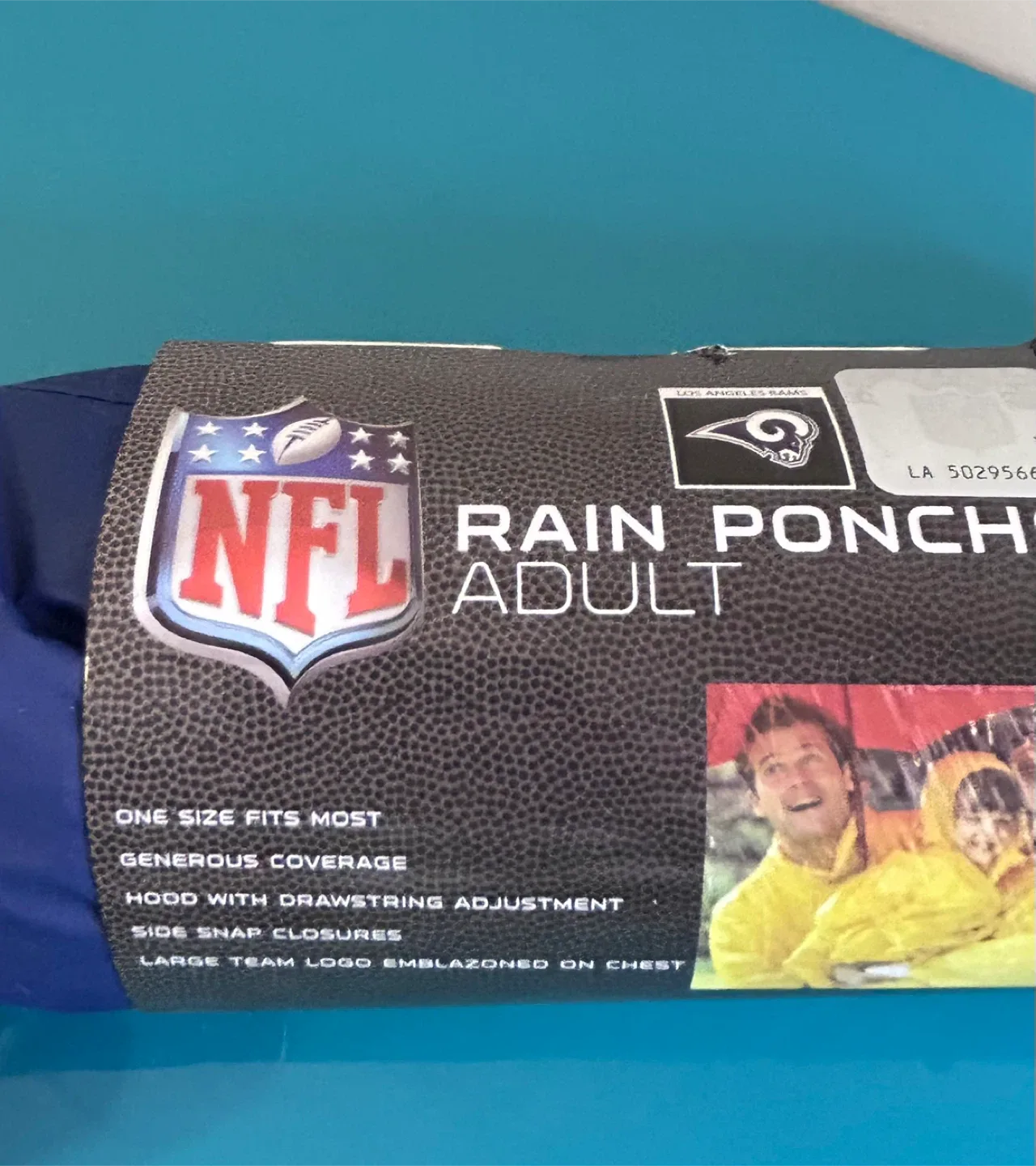🏈NEW NFL Los Angeles Rams Adult Rain Poncho – Navy image indicator(2)