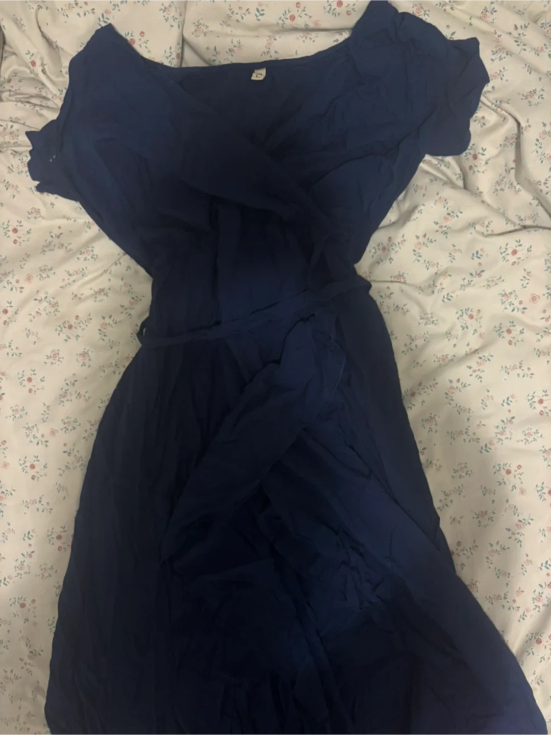 Navy Blue Wrap Dress