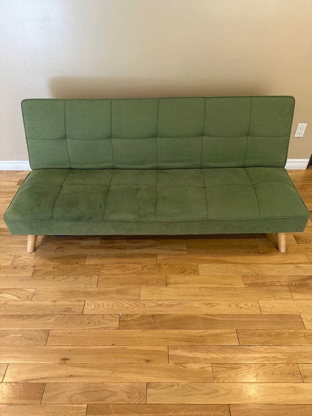 Structube Modern Green Microfibre Futon (CAN DELIVER)