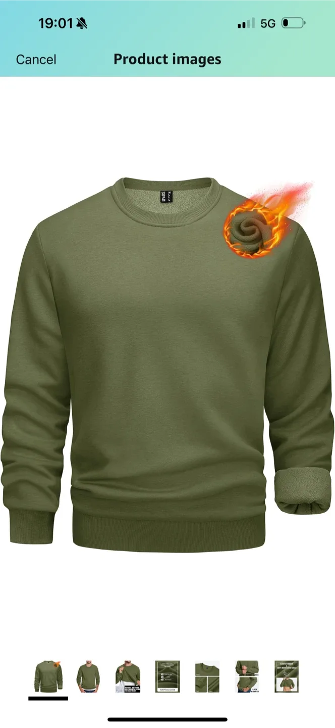 Olive Green Soft Fleece Lined Sweatshirt