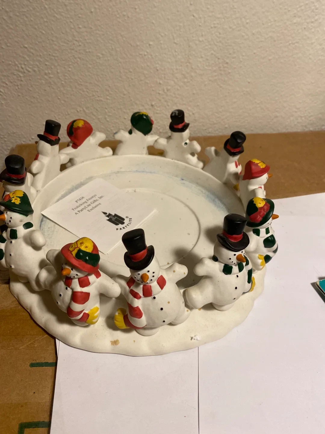 PartyLite Frisking Frostys Candle Holder