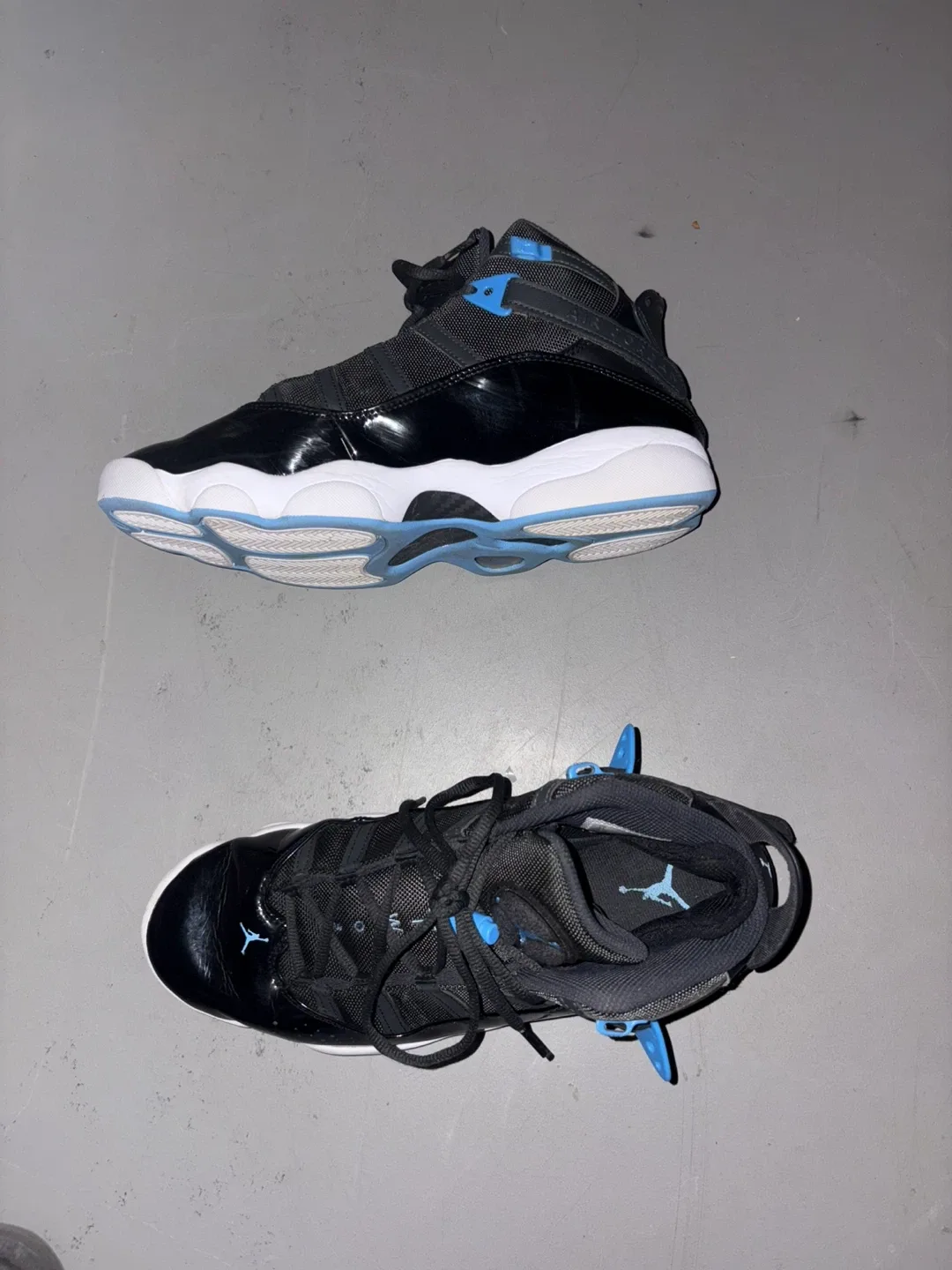 Jordan 6 Rings Black/Carolina Blue - Size 11