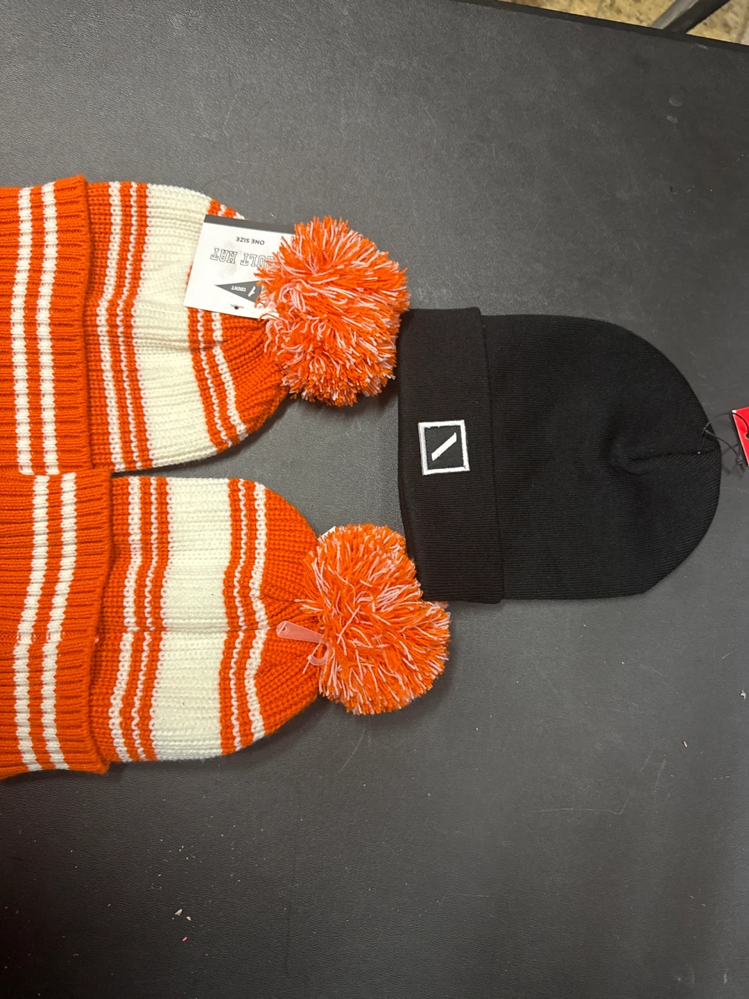 Buck Set Beanies - Black & Orange/White - photo 2