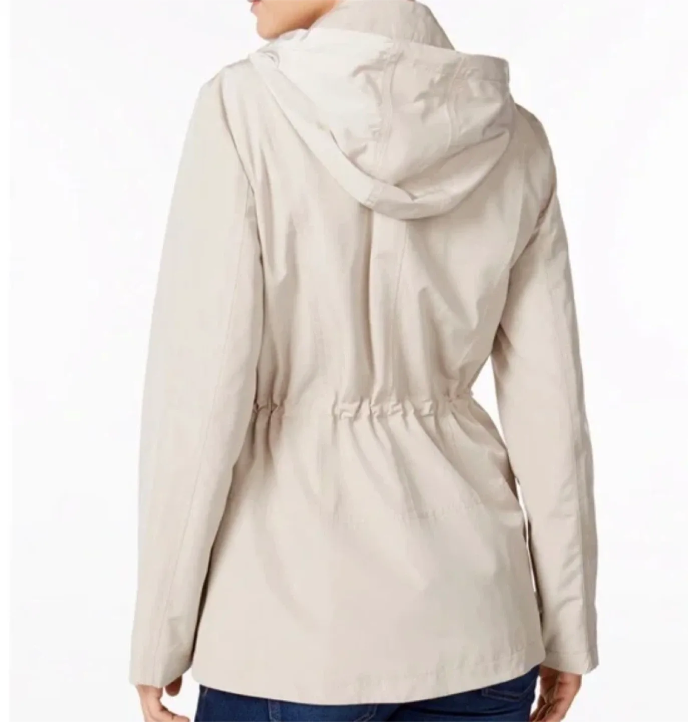 Charter Club Beige Hooded Water Resistant Jacket image indicator(3)