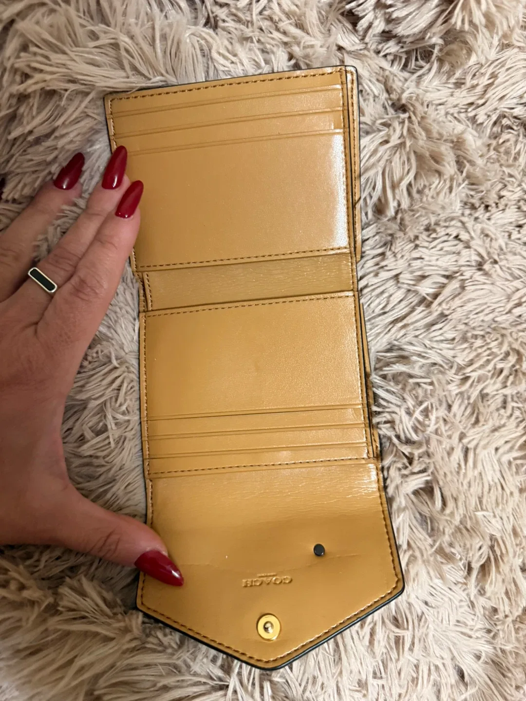 Coach Tri-Fold Wallet with Flower Detail image indicator(2)