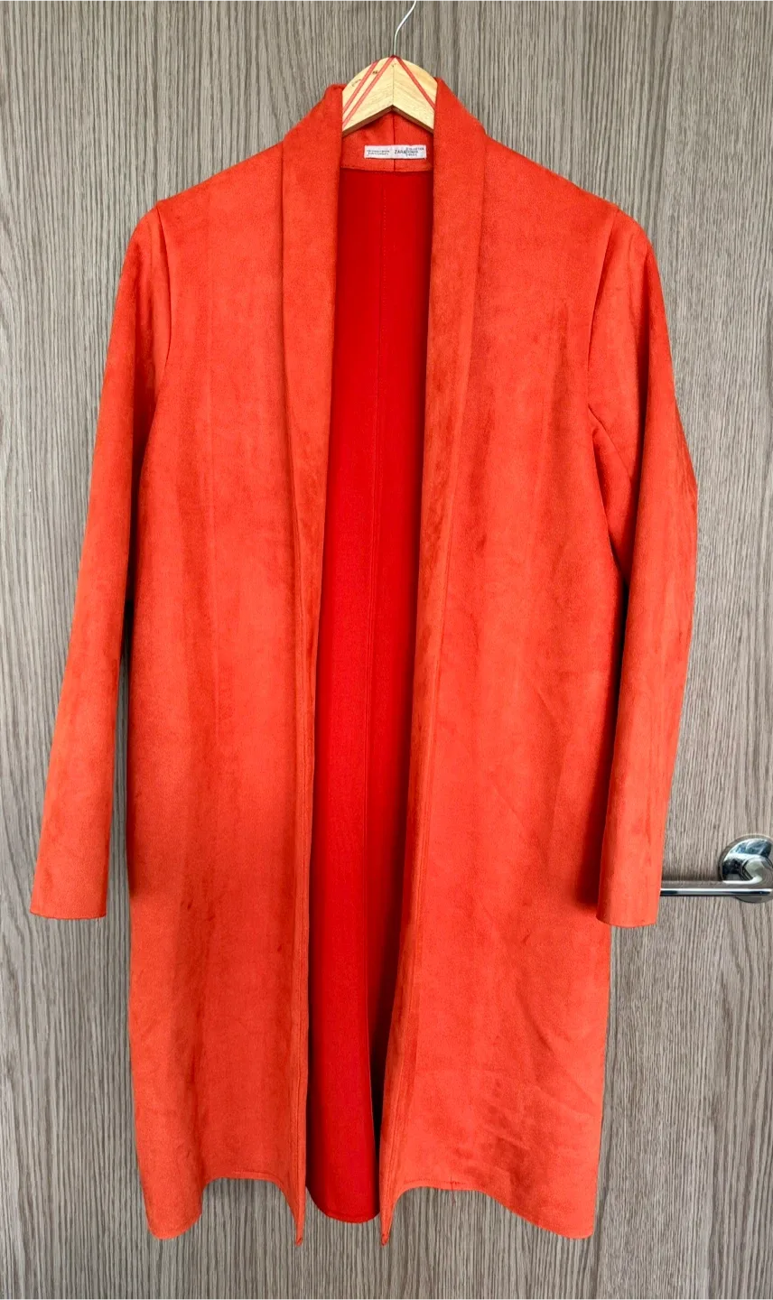 ZARA Collection Soft Suede Vibrant Red/CoralCoat image indicator(2)