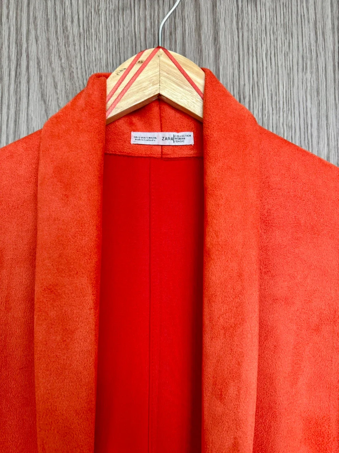 ZARA Collection Soft Suede Vibrant Red/CoralCoat image indicator(3)