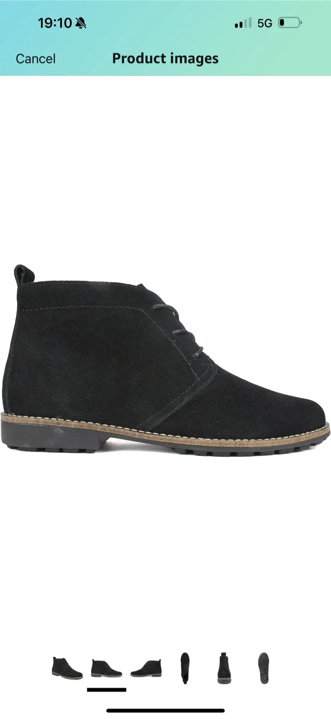 White Mountain Black Suede Chukka Boots image indicator(2)