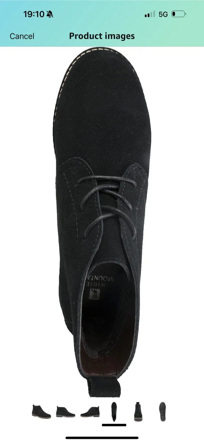 White Mountain Black Suede Chukka Boots image indicator(3)