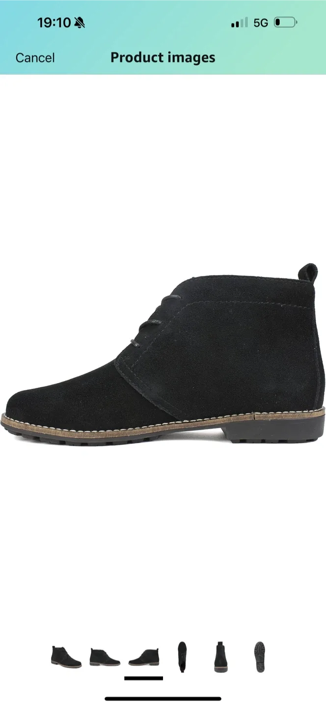 White Mountain Black Suede Chukka Boots image indicator(4)