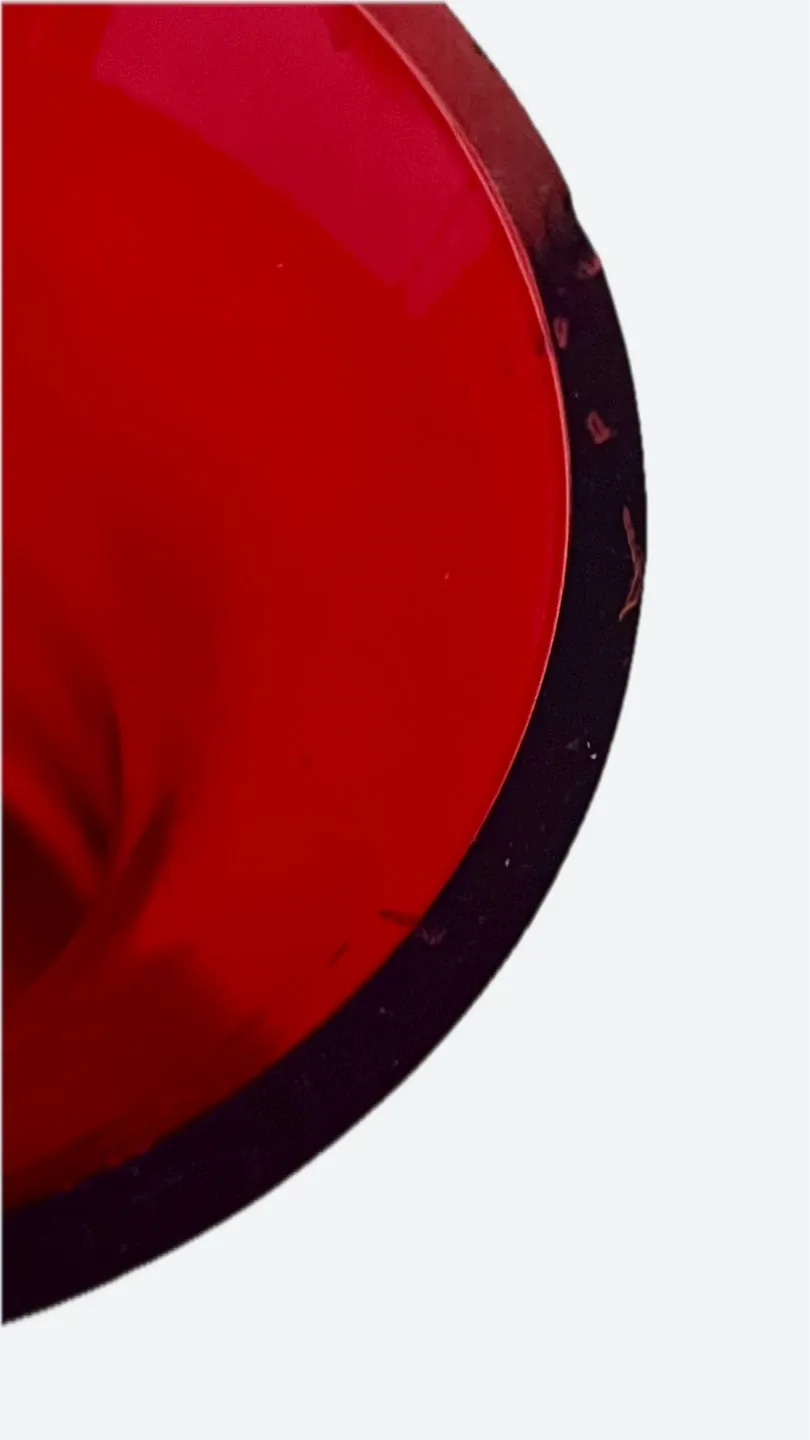 Vintage Red Glass Vase image indicator(3)