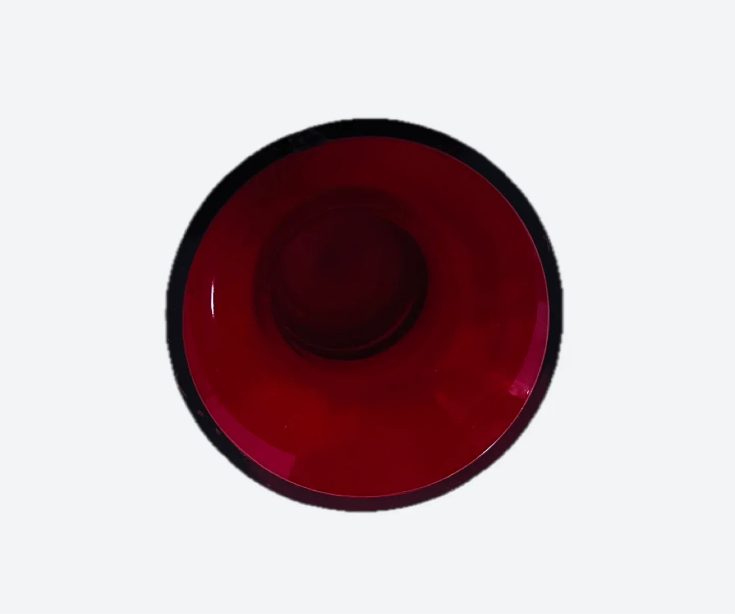 Vintage Red Glass Vase image indicator(4)