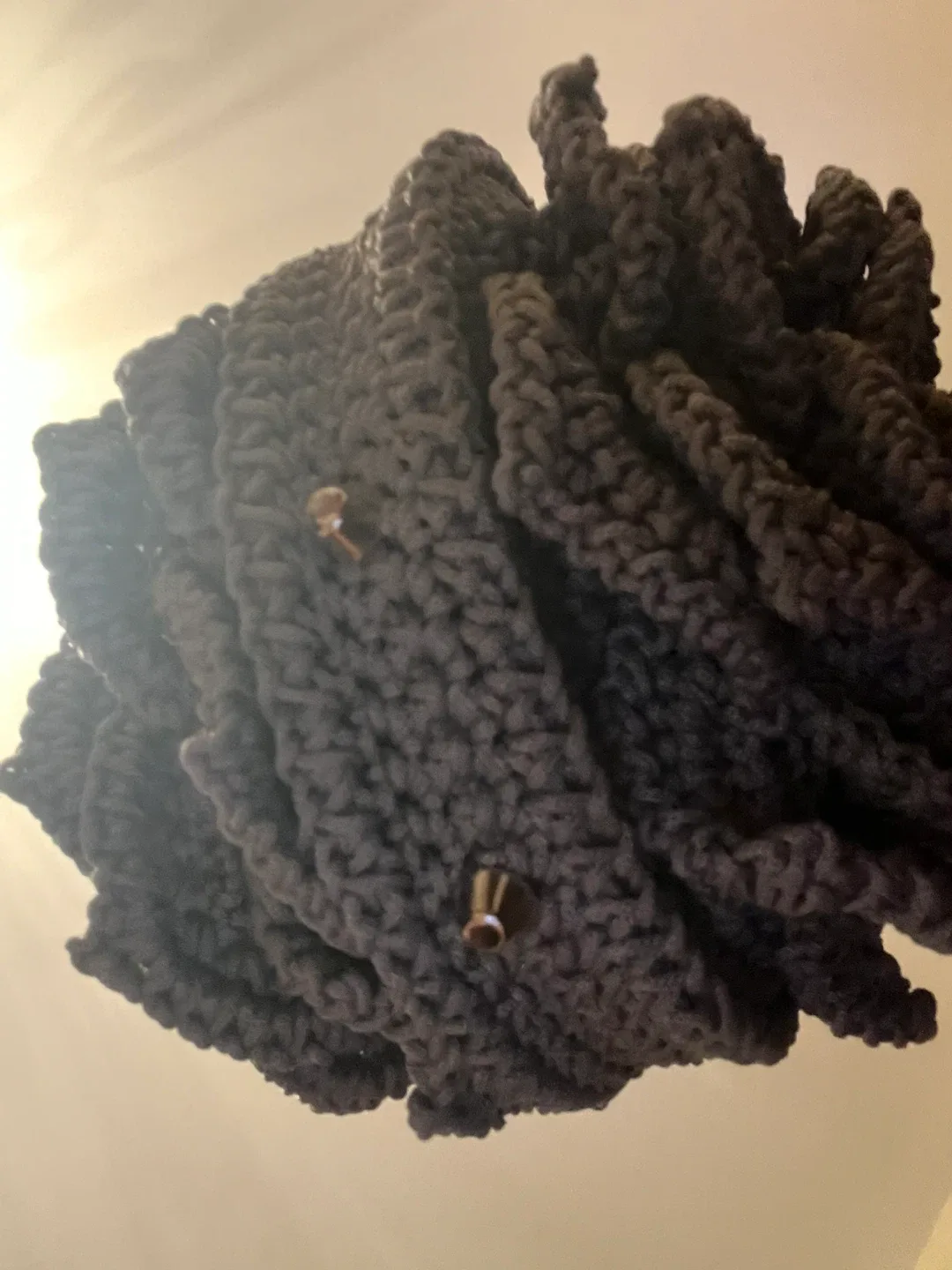 Grey Crochet Flower Bag image indicator(3)