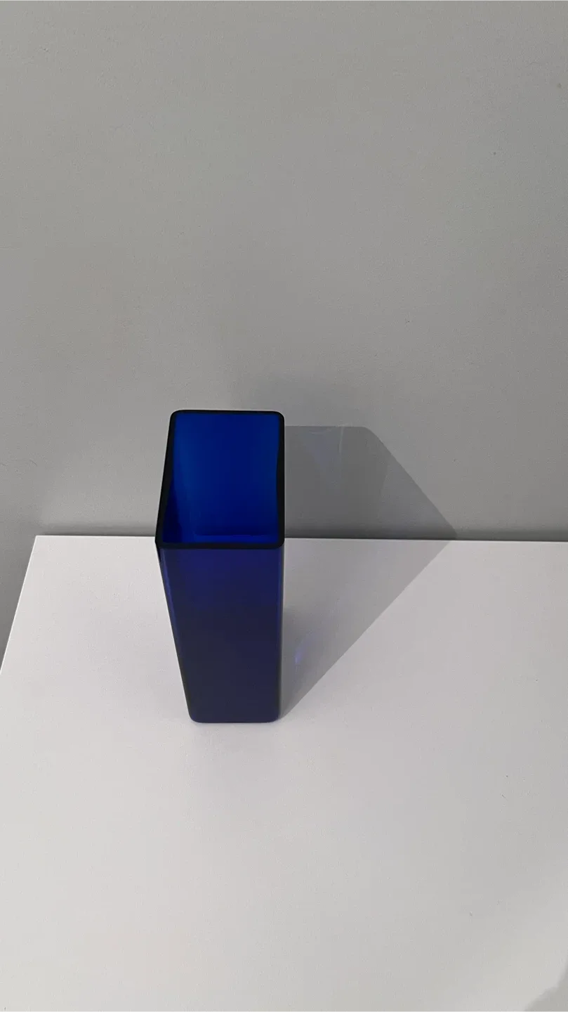 Vintage Blue Glass Vase