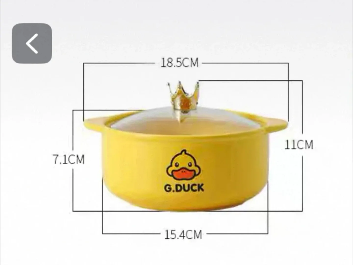 G.Duck Yellow Ceramic Cookware Pot image indicator(2)