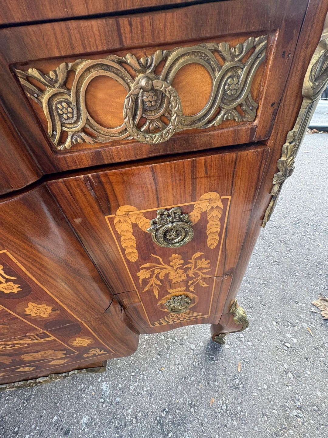 Antique Marquetry Inlaid Wood Dresser - photo 3