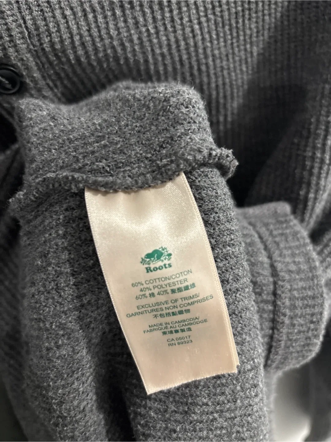 Roots Canada Grey Hoodie - Size L image indicator(2)