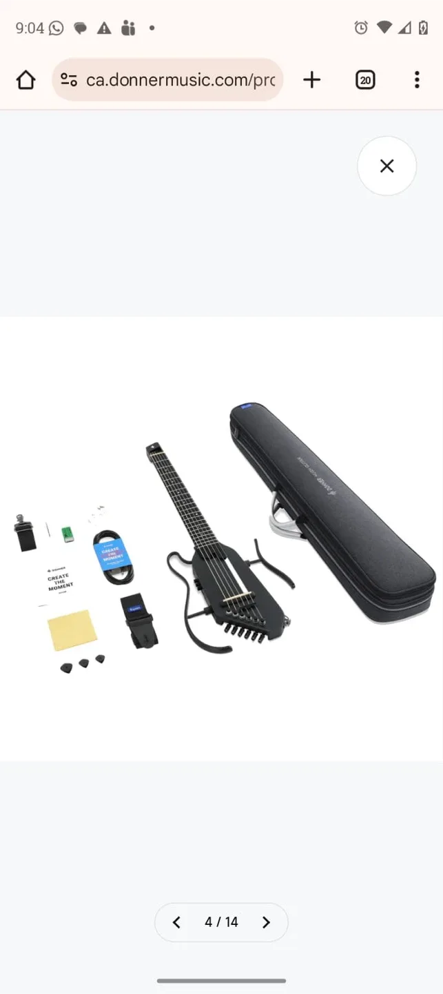 Nylon Classical Electric Guitar Donner Hush C image indicator(2)