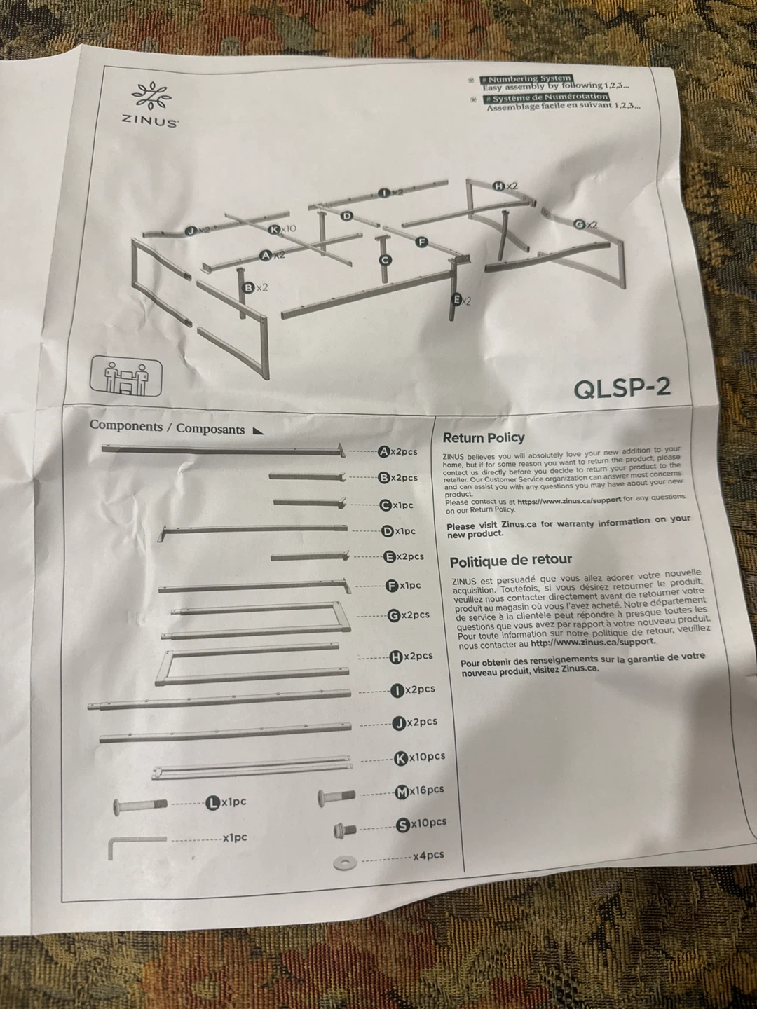 Zinus QLSP-2 Easy Assembly SmartBase - photo 2