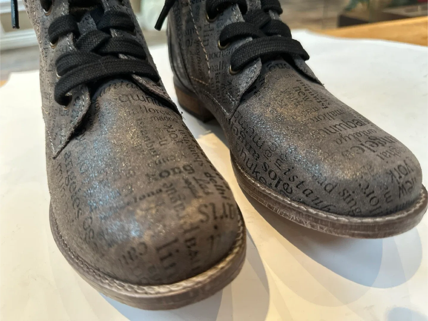 JOSEF SEIBEL  Grey Leather Boots, Size EUR 37/ US6-6.5 image indicator(9)