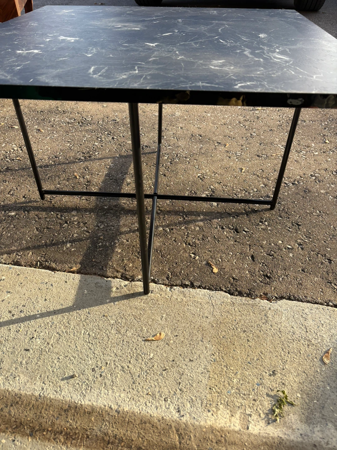 Black Marble wood Square Coffee Table - photo 3