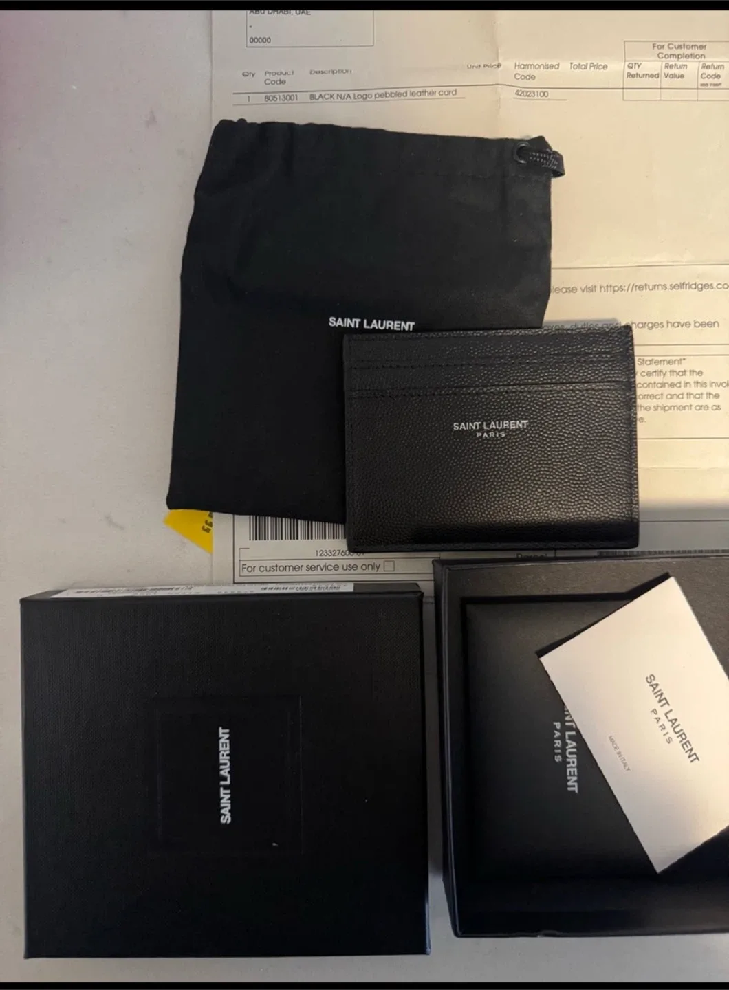 New Authentic Saint Laurent  Leather Card Holder - New image indicator(3)