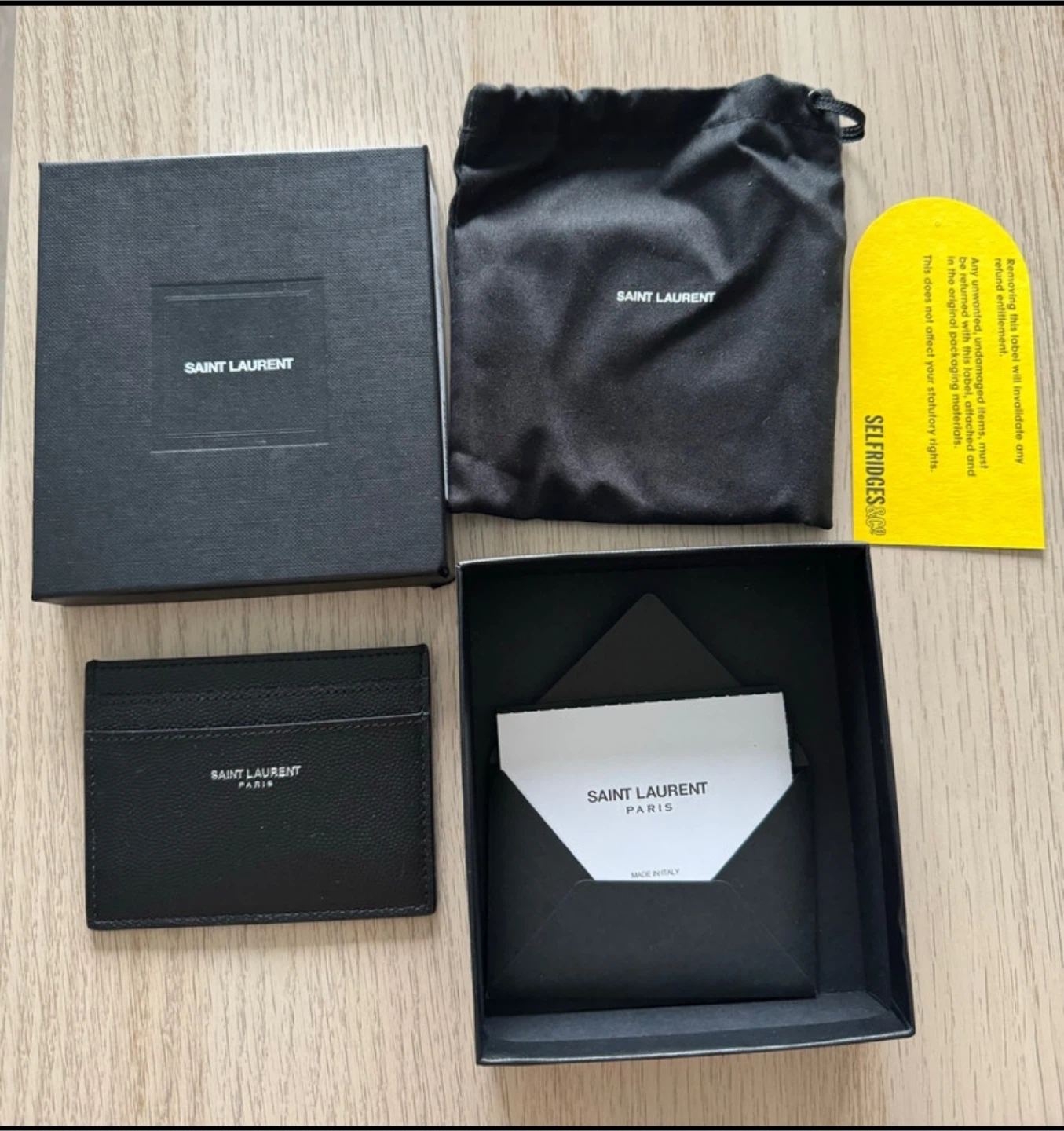 New Authentic Saint Laurent  Leather Card Holder - New - photo 4