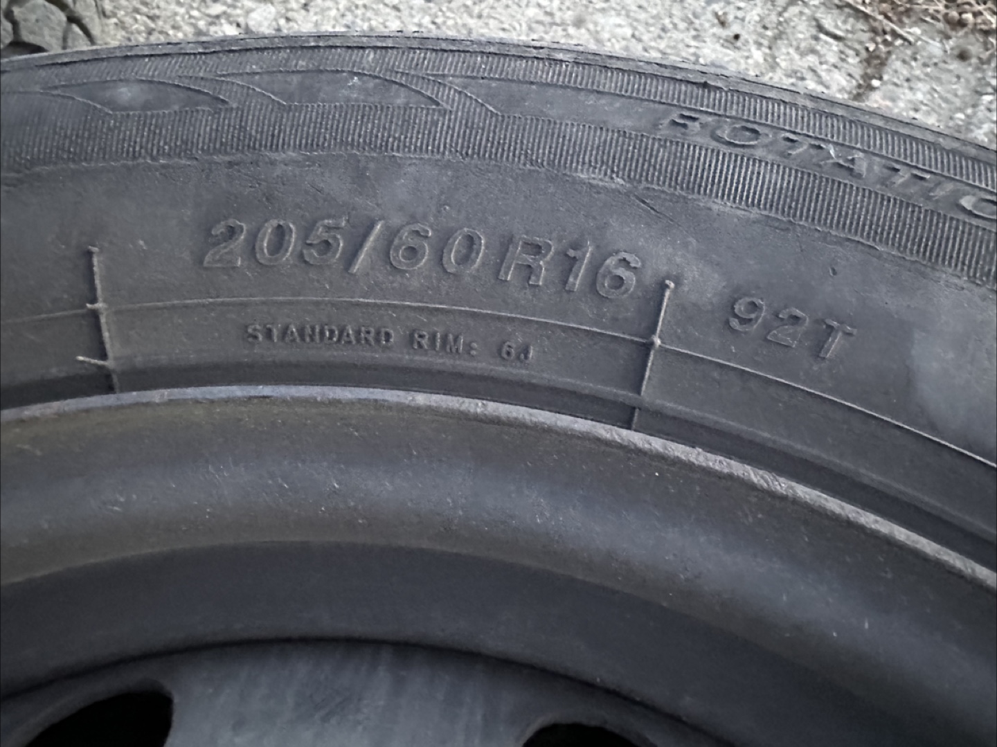 16" steel rims 5x114.3 w/ Winter Tires 205/60R16 - photo 2