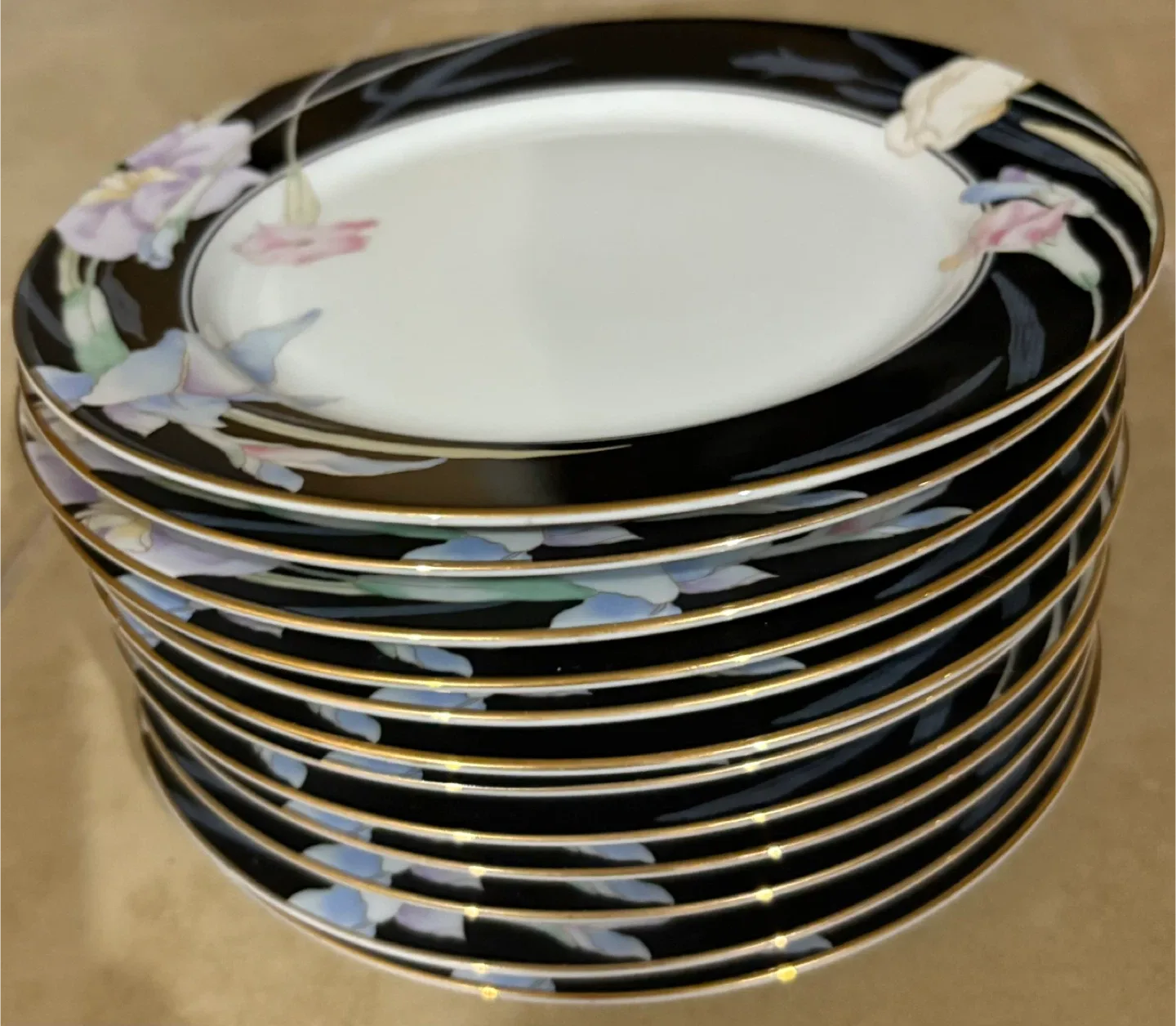 Mikasa Charisma Black Fine China Plates - Set of 12 image indicator(7)