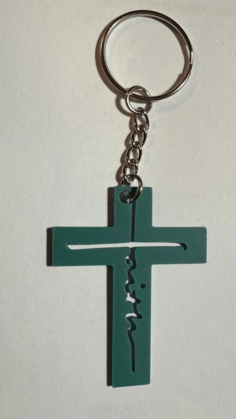 Cross Keychains - Green & Pink - photo 2