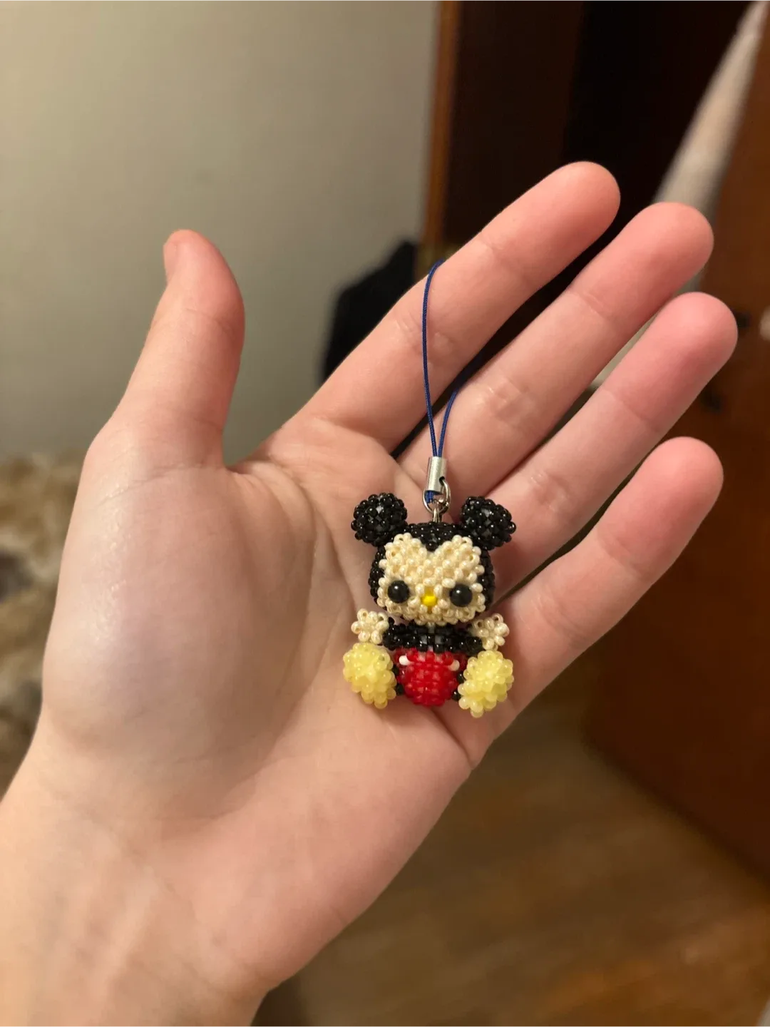 Mickey Mouse Beaded Phone Charm