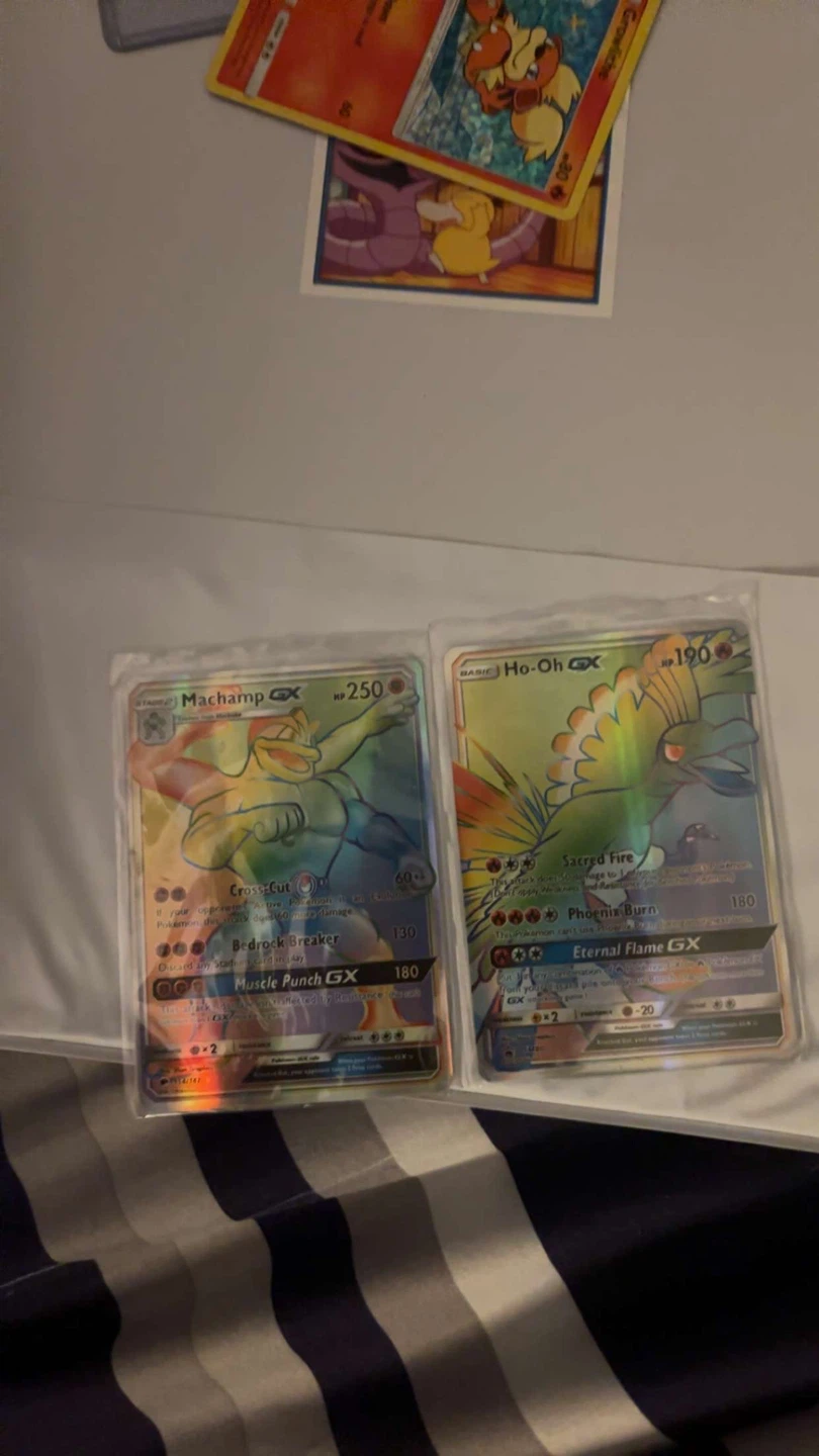 Pokemon Machamp GX & Ho-Oh GX Cards