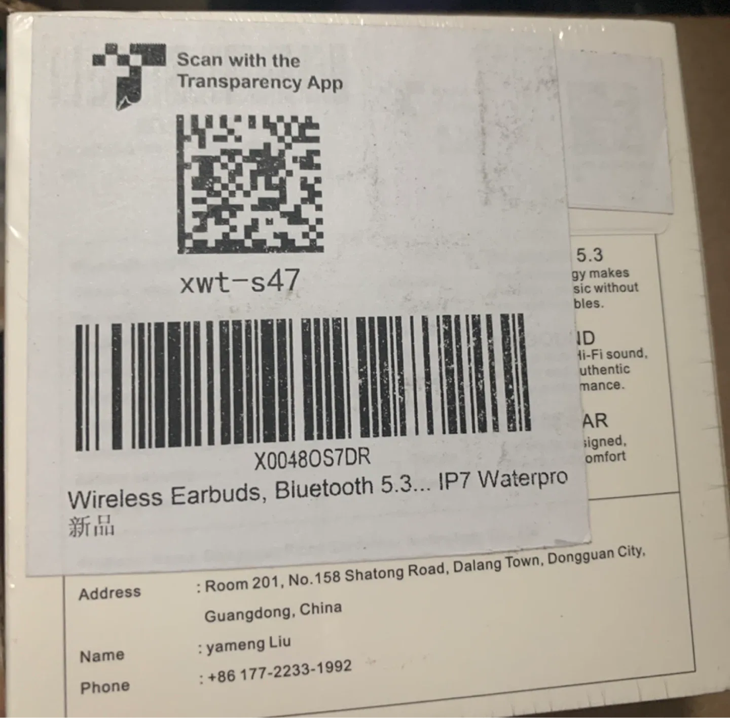 S47 True Wireless Earbuds - New in Box! image indicator(2)