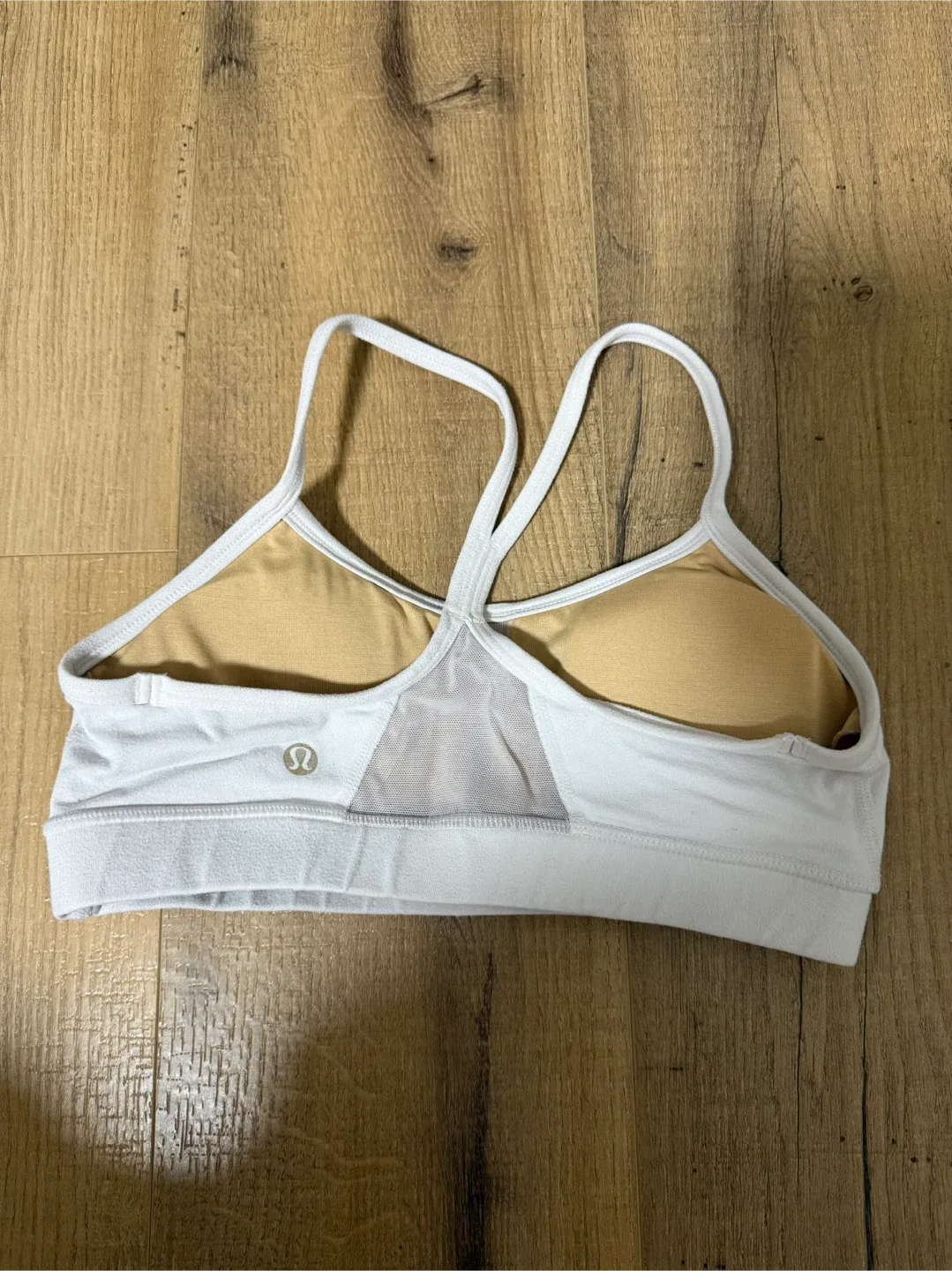 Lululemon White Sports Bra, Size 4 image indicator(2)