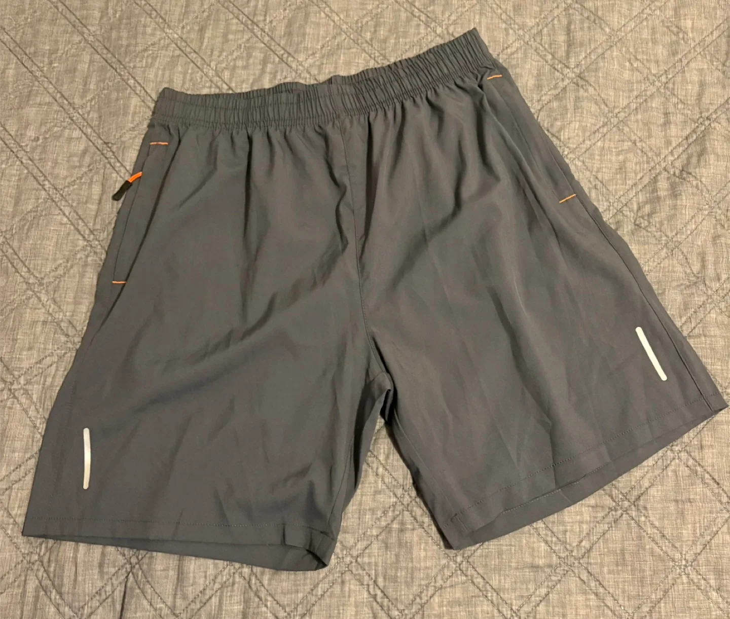 Men's Gray Athletic Shorts - Size Medium
