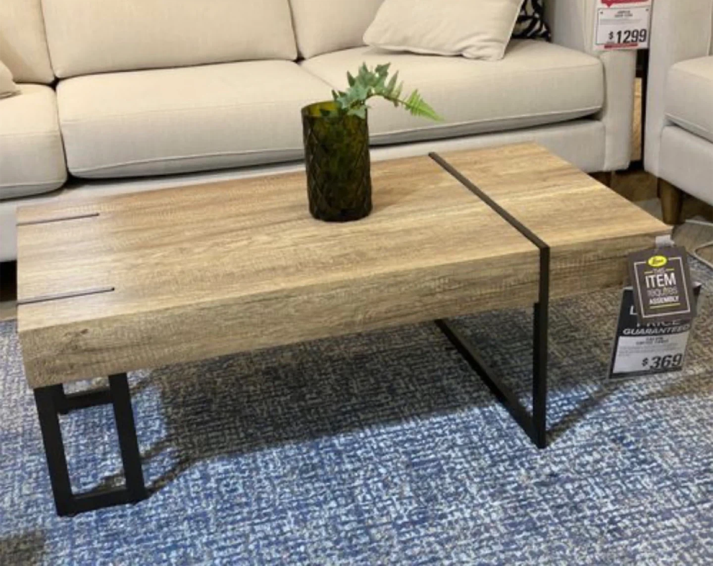 Light Brown Wood Coffee Table