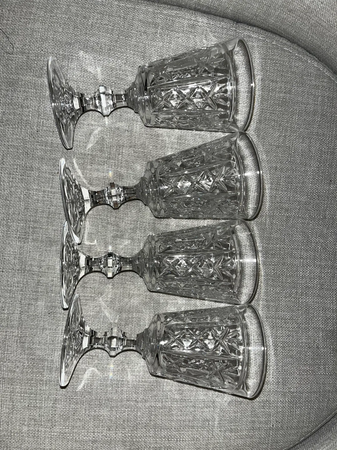 Set of 4 Vintage Crystal Wine Glasses image indicator(3)