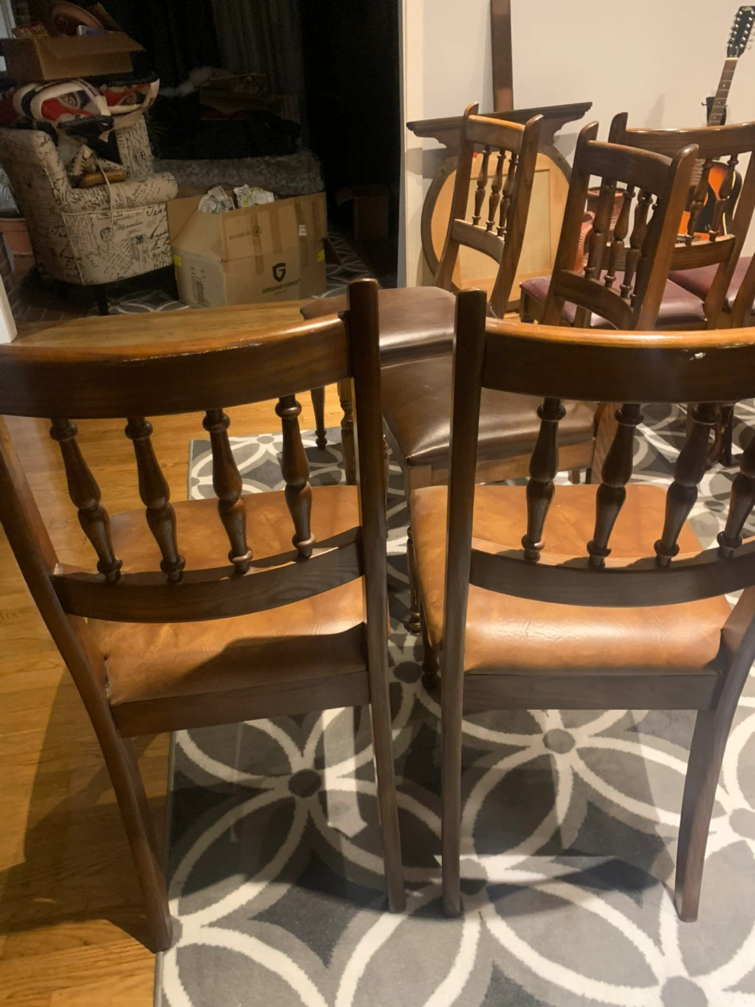 Set of 6 Wooden Dining Chairs - photo 2