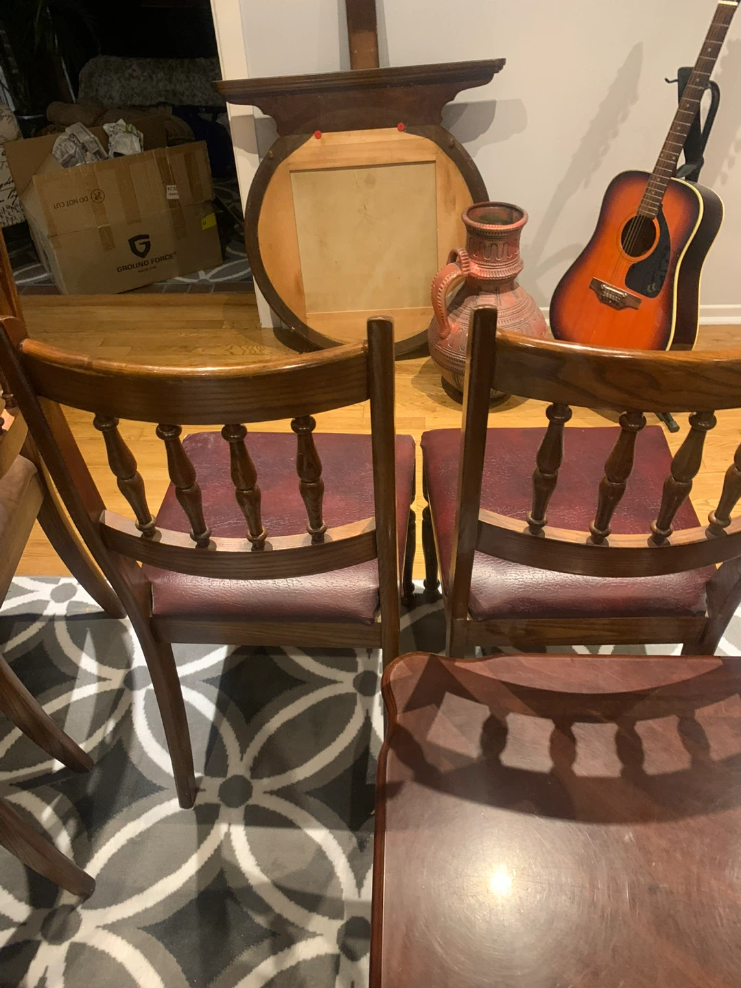 Set of 6 Wooden Dining Chairs - photo 5