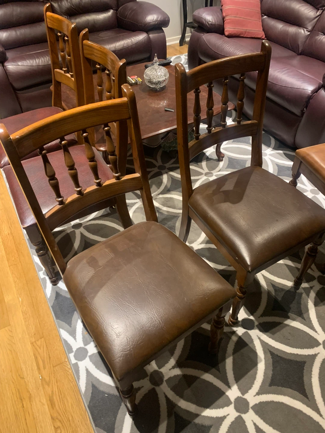 Set of 6 Wooden Dining Chairs - photo 4