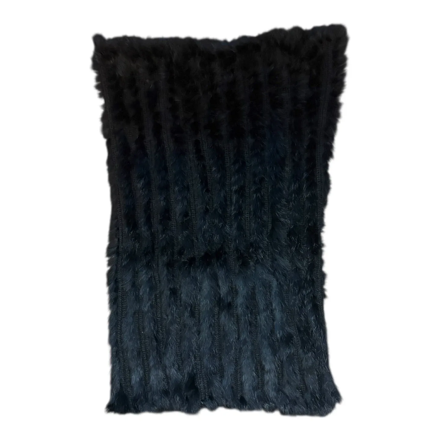 Danier Black Genuine Rabbit Fur Snood Infinity Scarf Wrap image indicator(4)