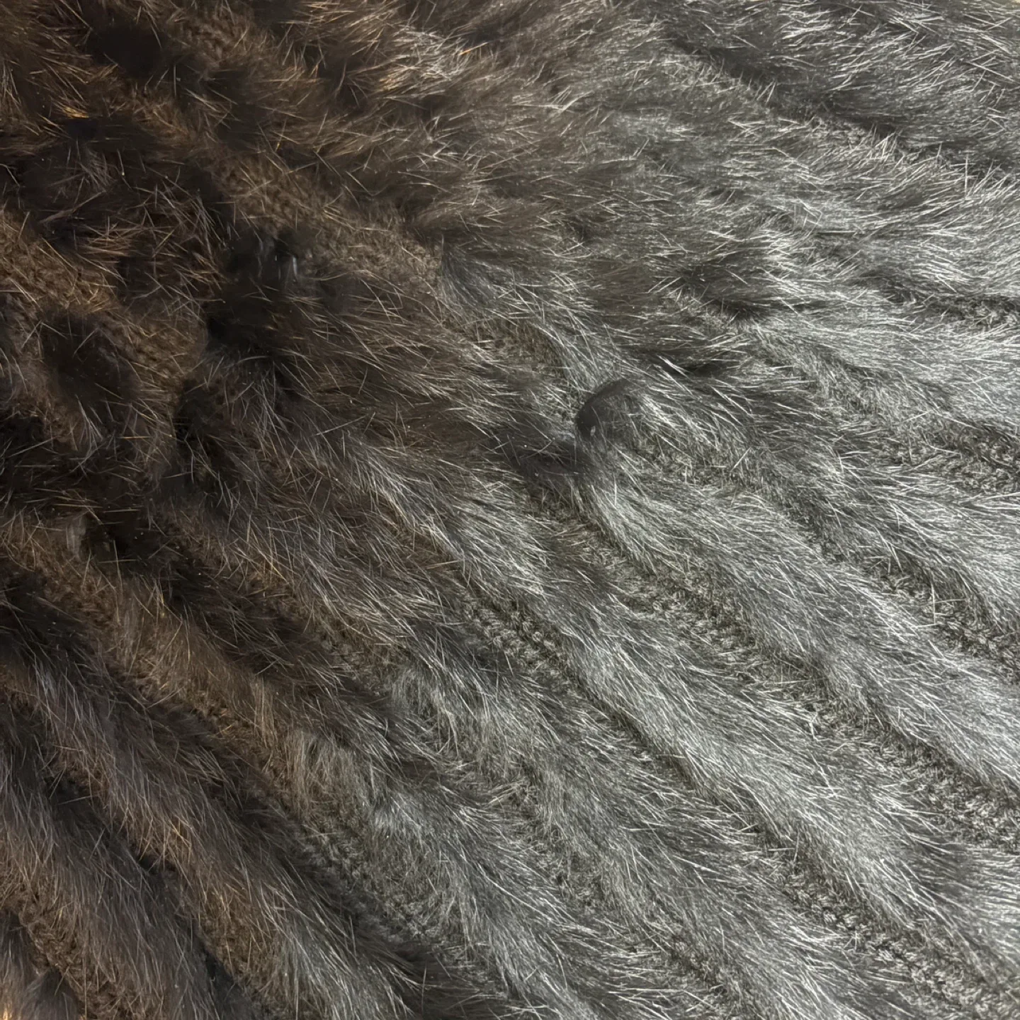 Danier Black Genuine Rabbit Fur Snood Infinity Scarf Wrap image indicator(5)