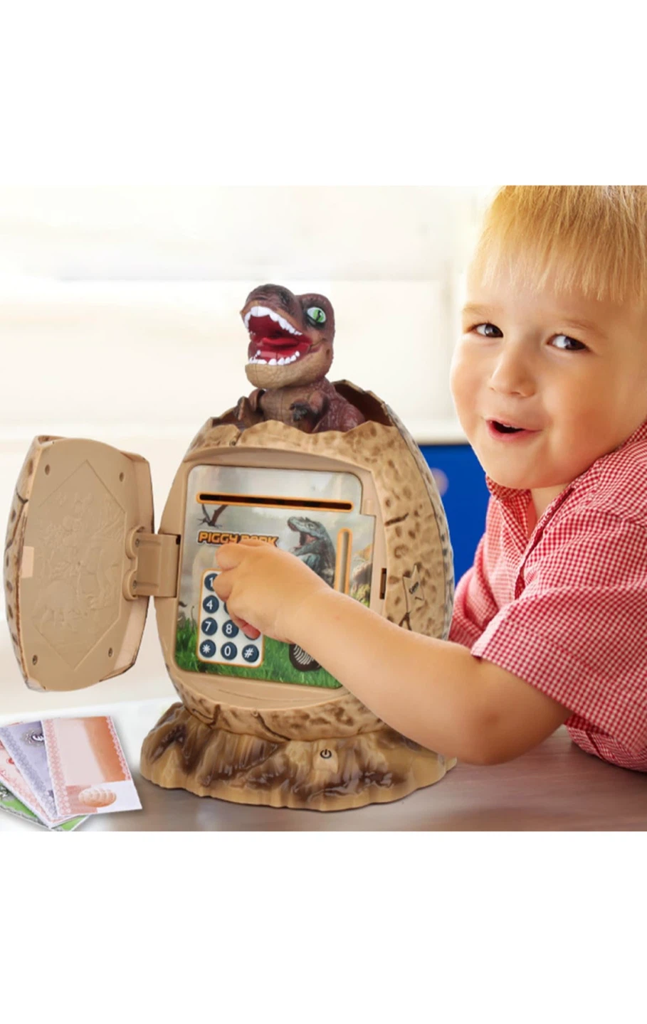 Dinosaur Egg Piggy Bank Safe - photo 4